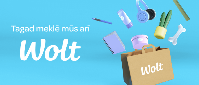 Tagad meklē mūs arī Wolt!